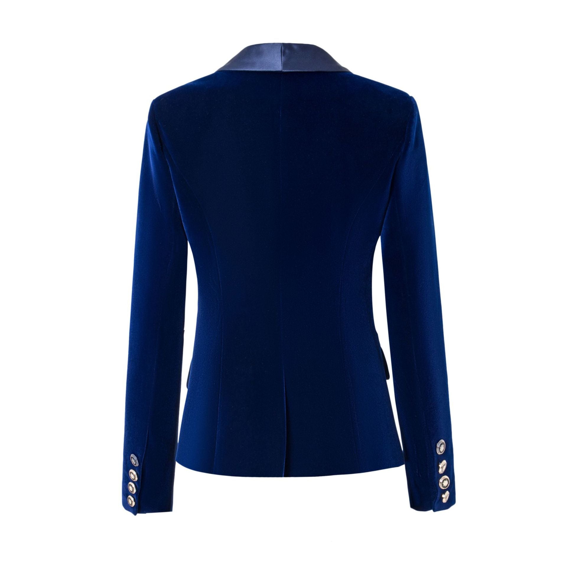 Sapphire Velvet Shawl Blazer