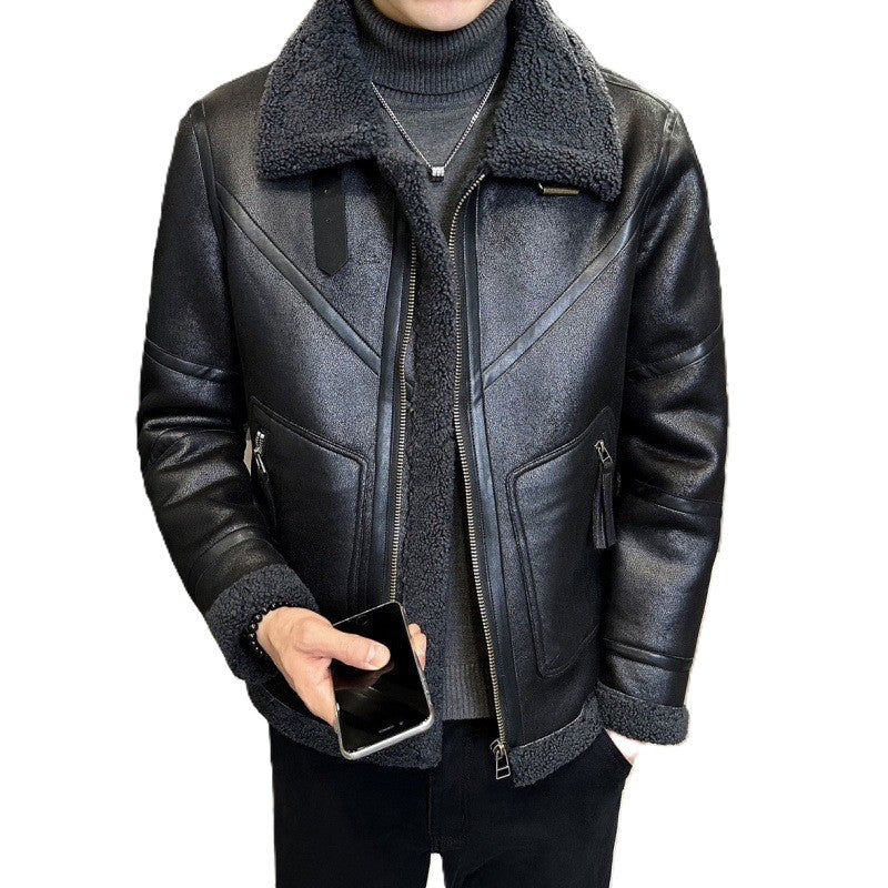 Arctic Shearling Moto Jacket