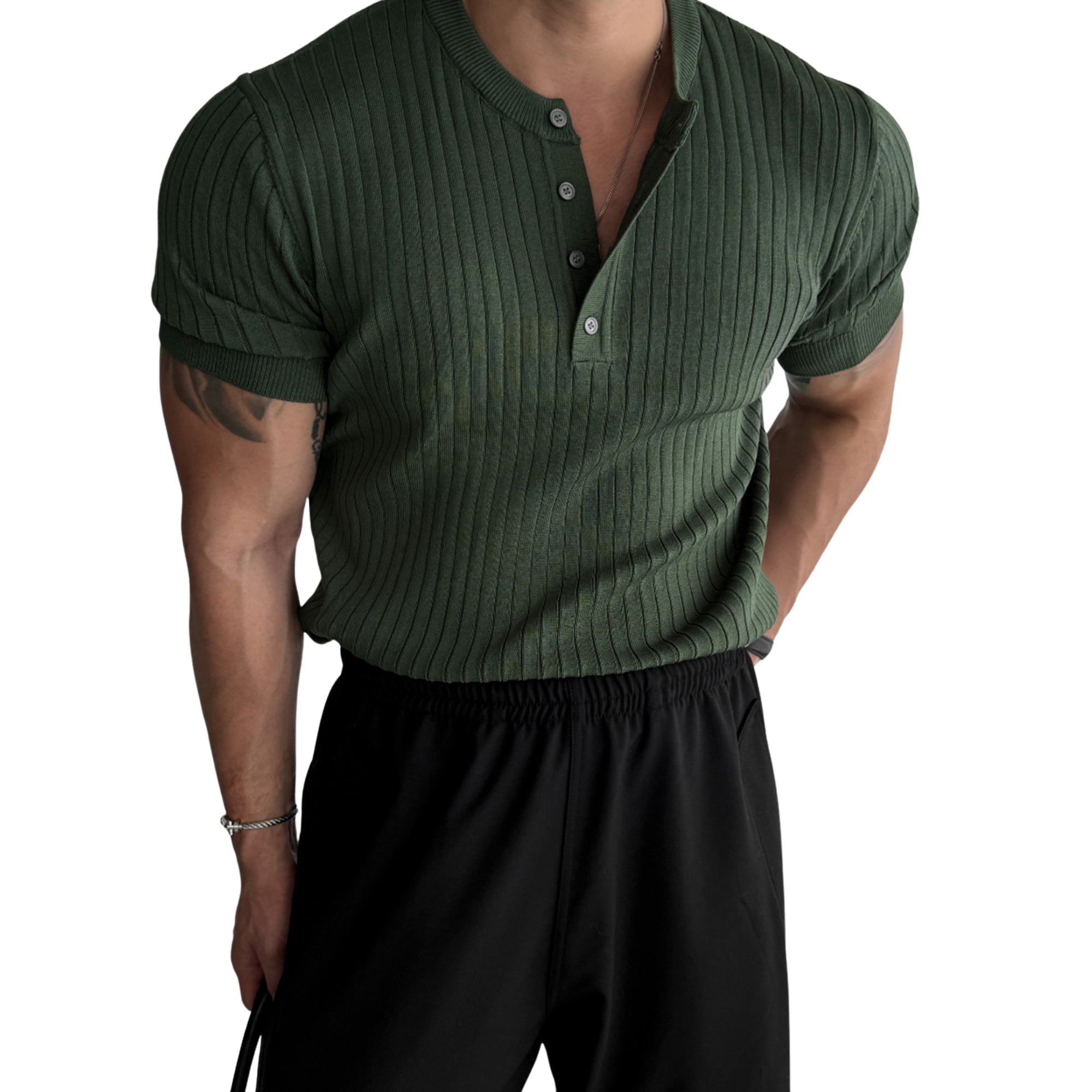 By-Men Ascot Knit T-Shirt