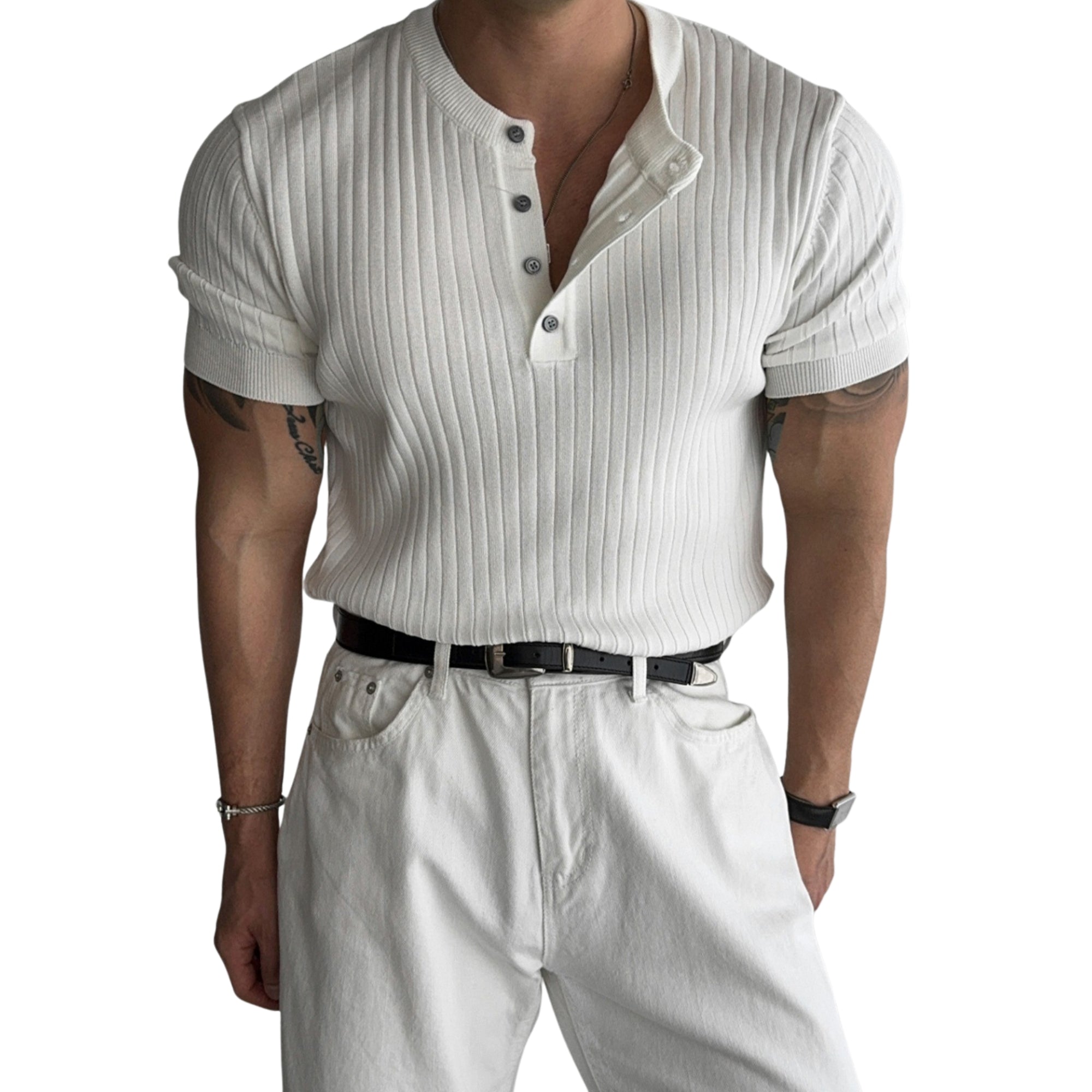 By-Men Ascot Knit T-Shirt