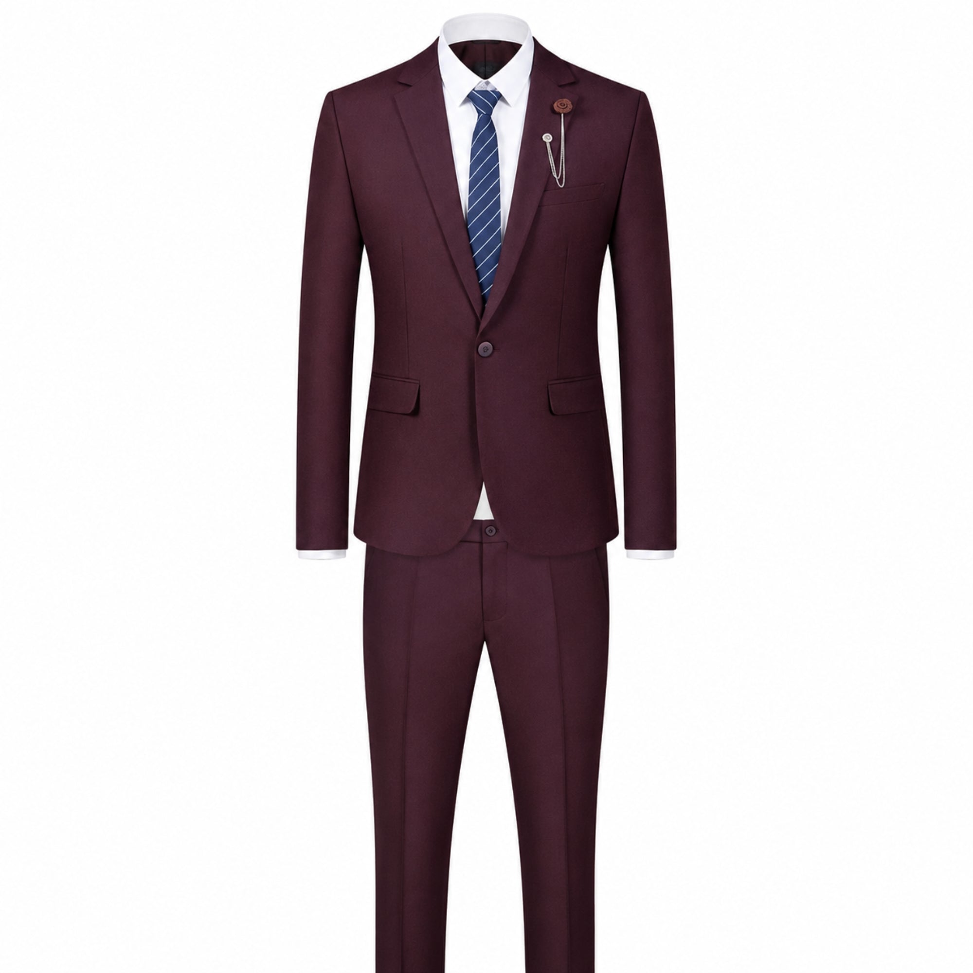 By-Men Burgundy Suit