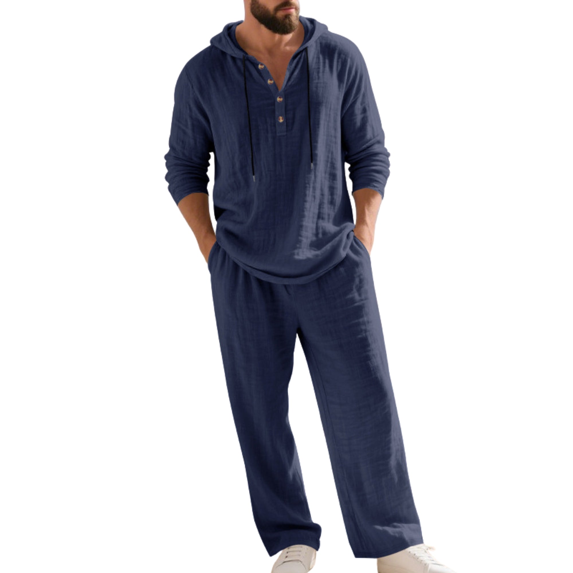 By-Men Linnen Hoodie Set