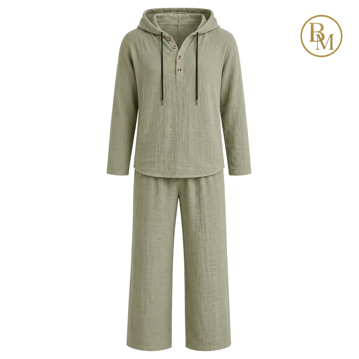 By-Men Linnen Hoodie Set