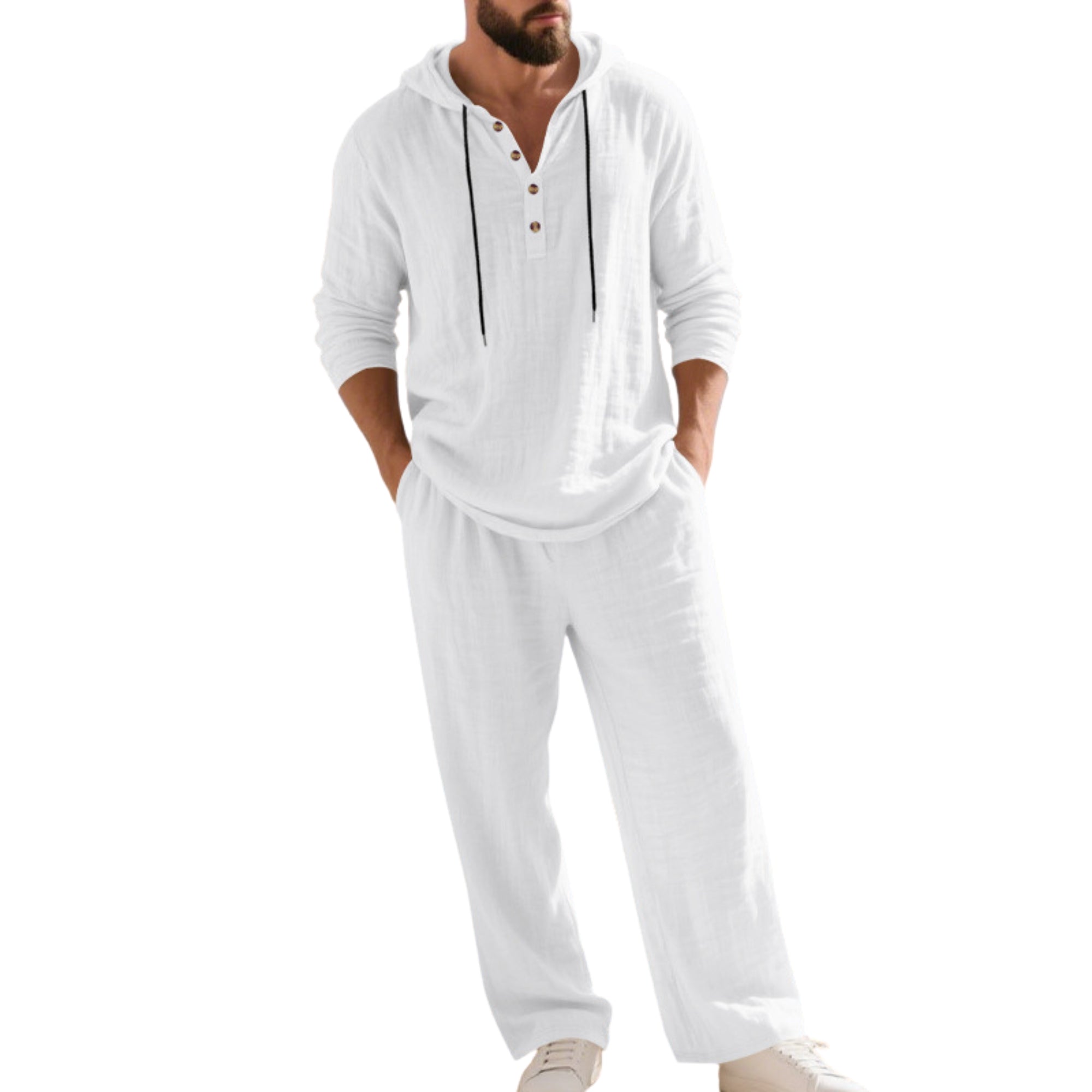 By-Men Linnen Hoodie Set