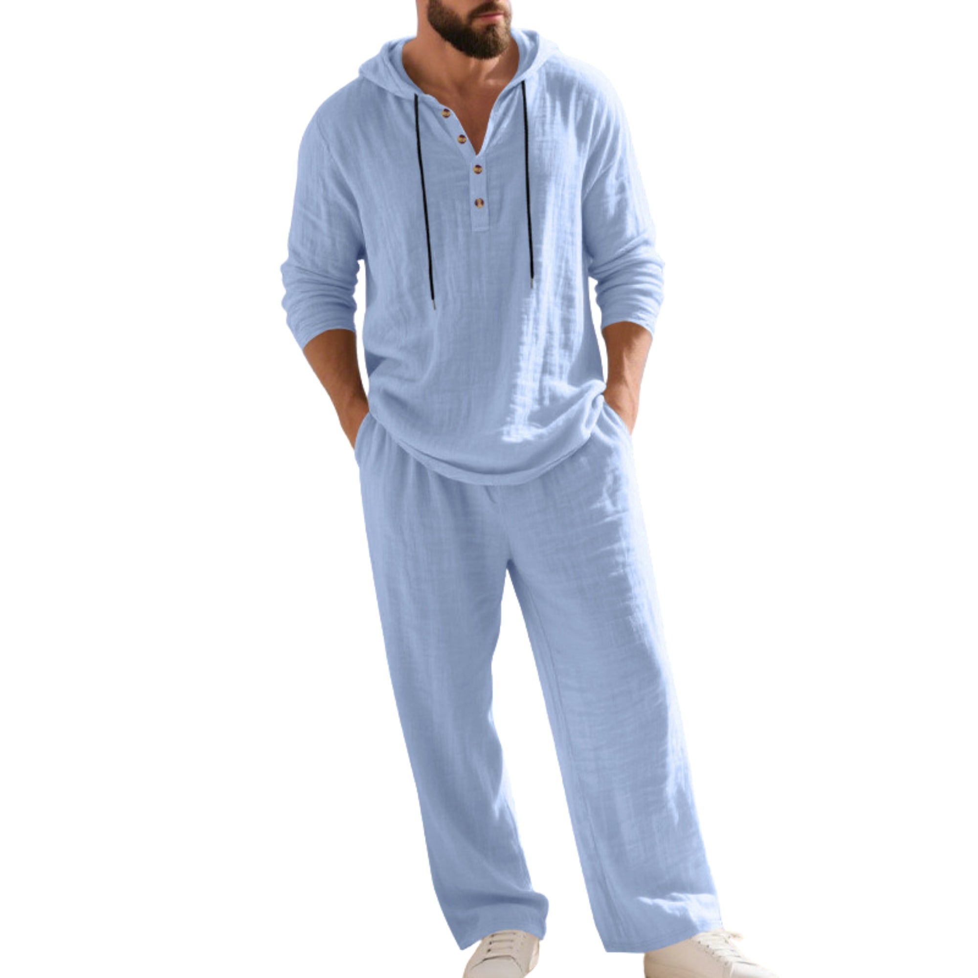 By-Men Linnen Hoodie Set