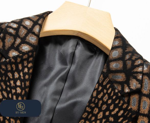 Golden Viper Leather Blazer