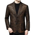 Golden Viper Leather Blazer