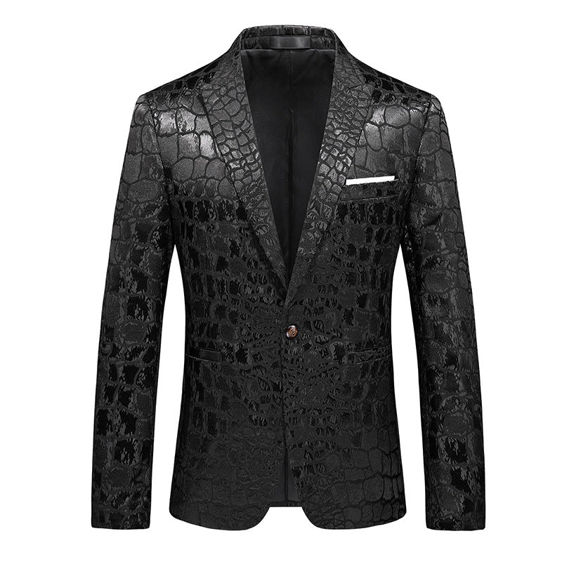 Obsidian Croc Blazer