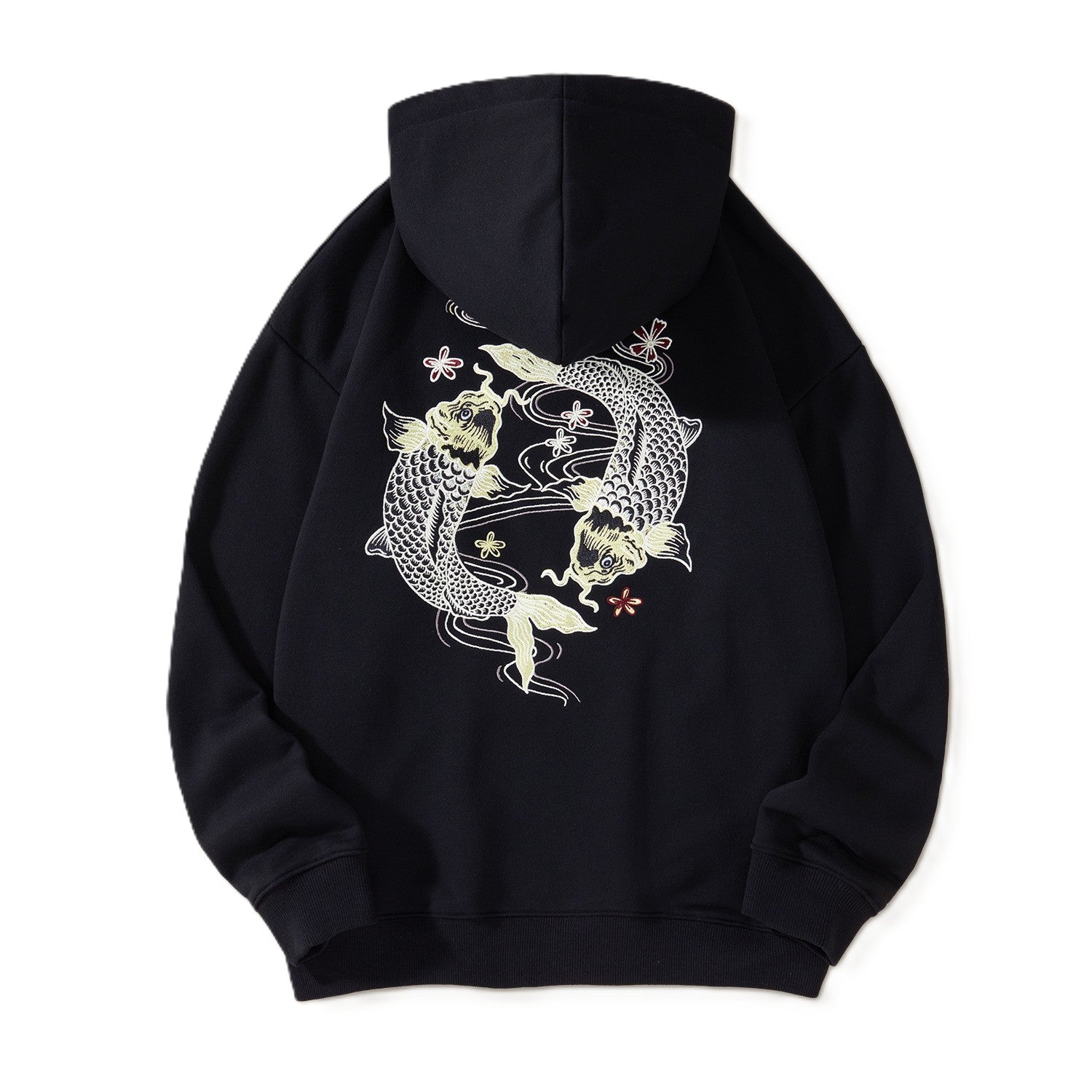 Twin Koi Embroidered Hoodie 