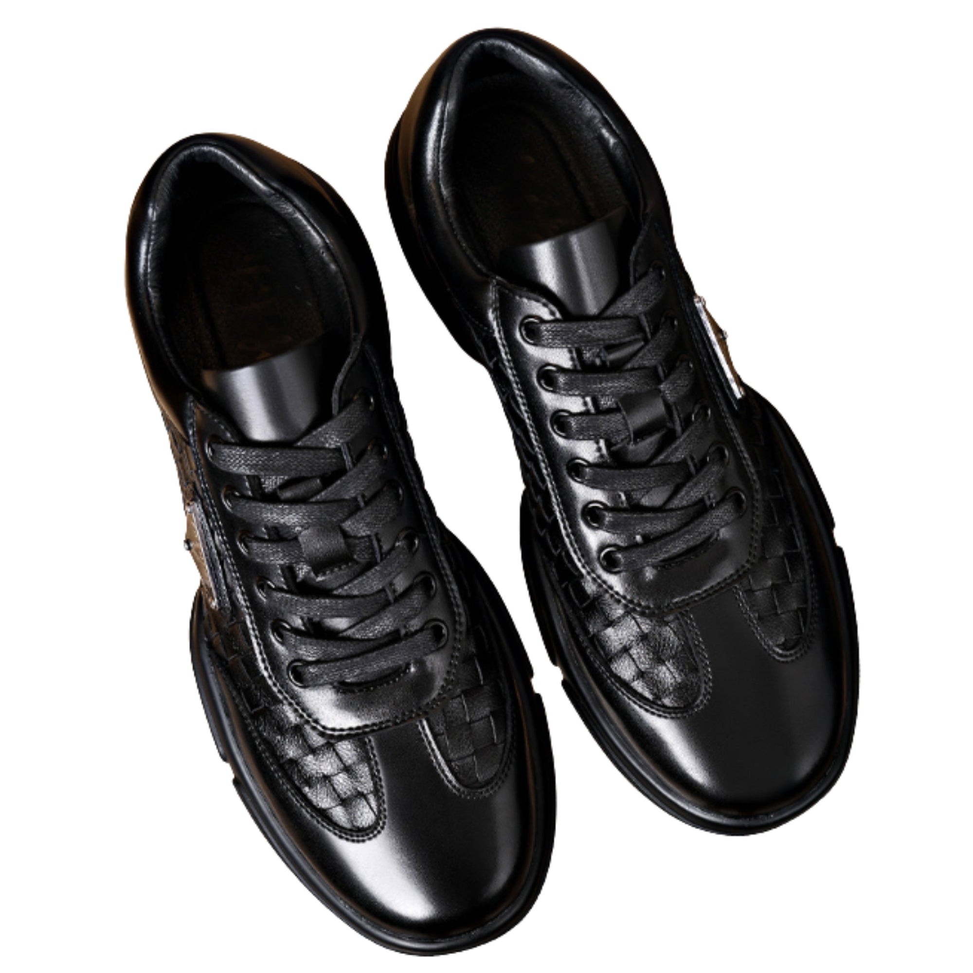 WeaveCraft Leather Sneaker