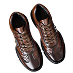WeaveCraft Leather Sneaker